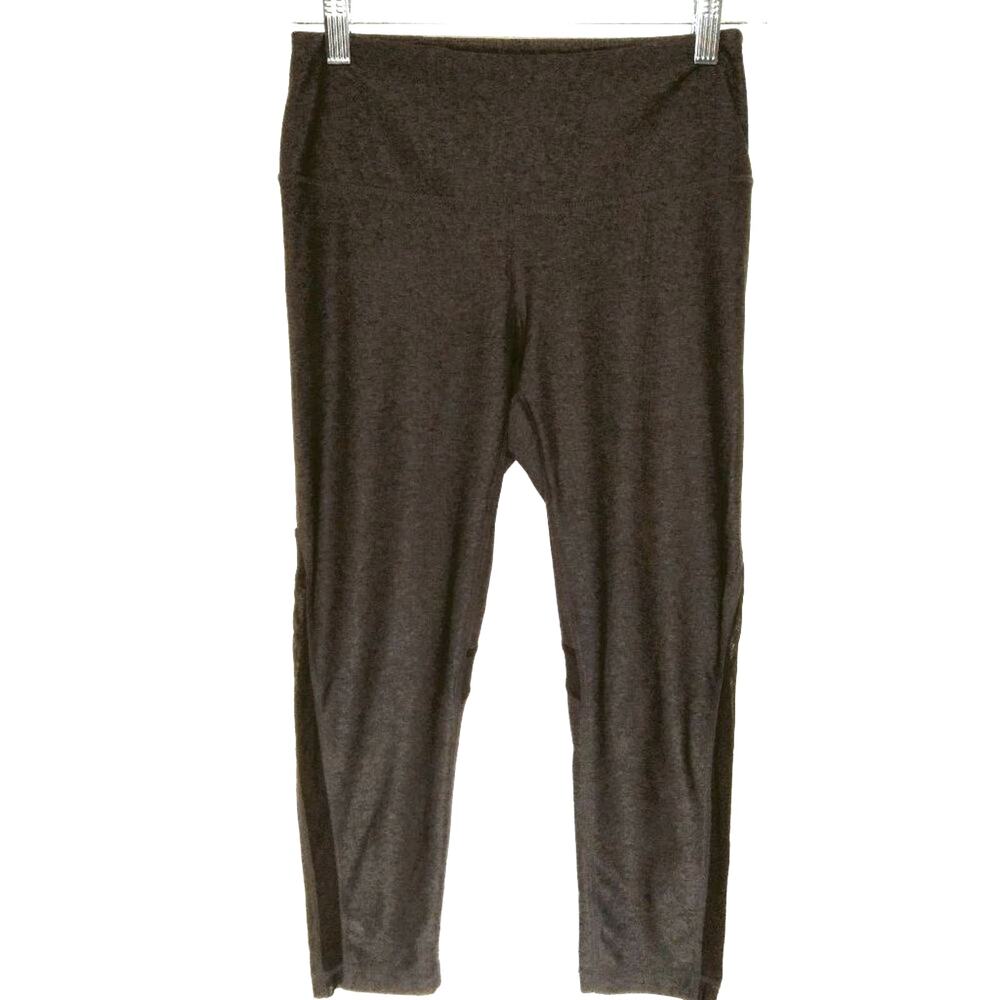ZELLA Gray Athletic Leggings SZ S | Mesh Panel Detail | Mid-Rise